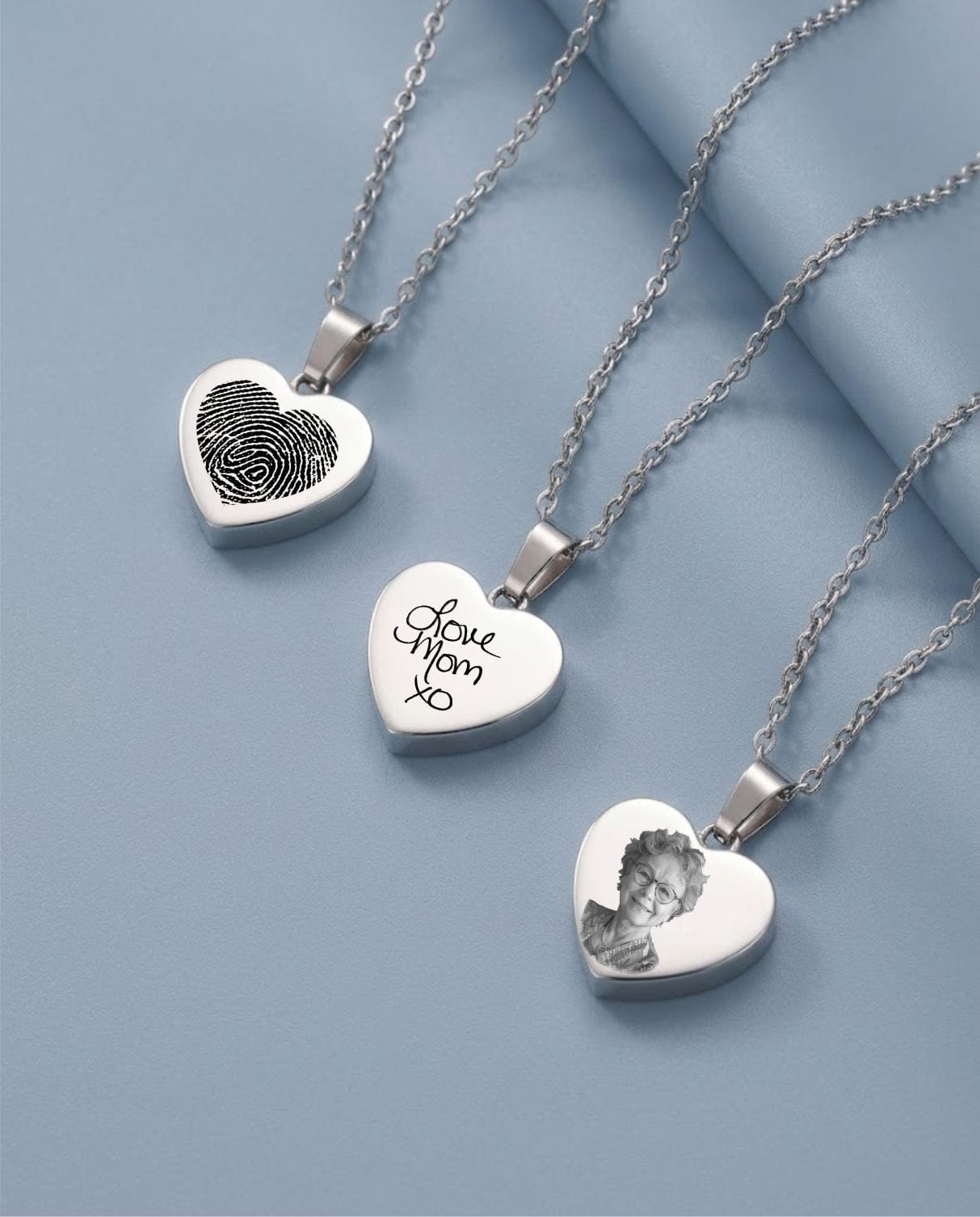 Loved Remembered STAINLESS 4 Heart Urn