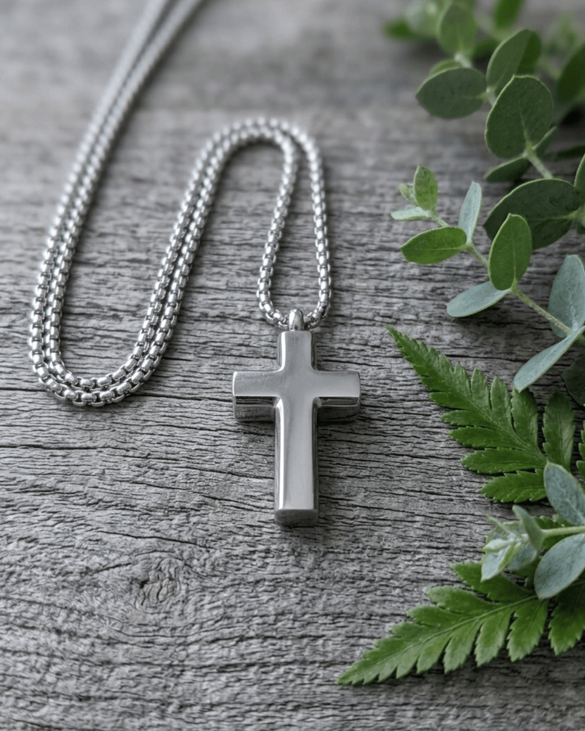 Loved Remembered STAINLESS 8 Cross Urn