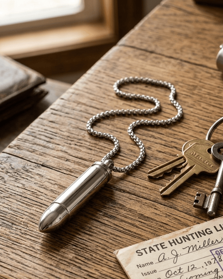 Loved Remembered STAINLESS 9 Bullet Pendant Urn