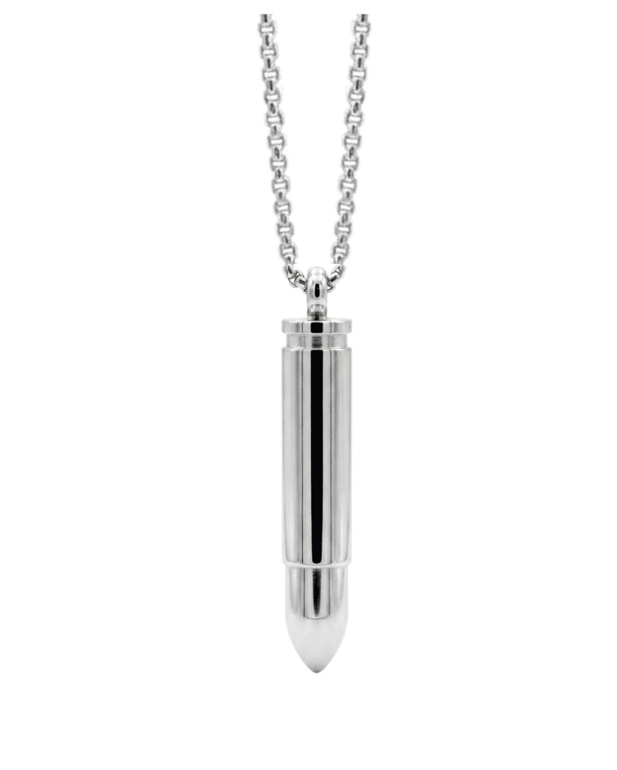 Loved Remembered Stainless Steel Bullet Pendant Urn