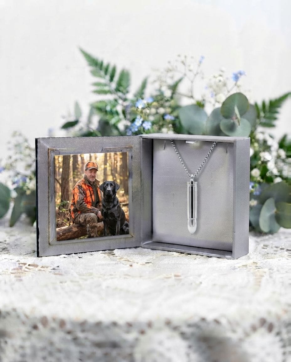 Loved Remembered Stainless Steel Bullet Pendant Urn