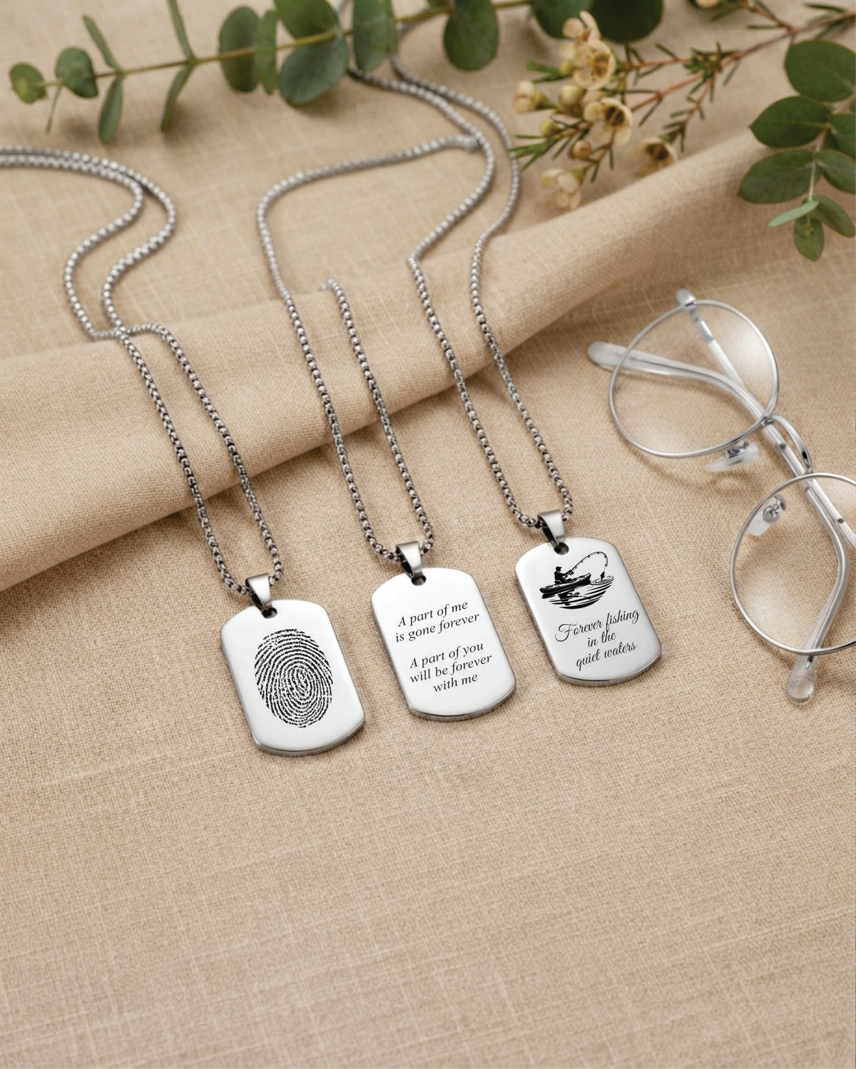Loved Remembered Stainless Steel Tag Pendant