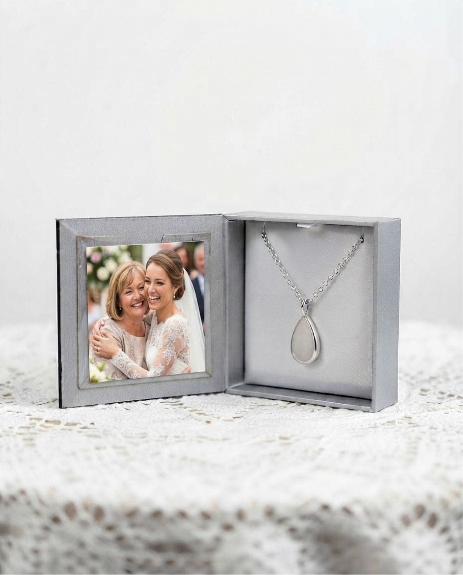 Loved Remembered Stainless Steel Teardrop Pendant Urn