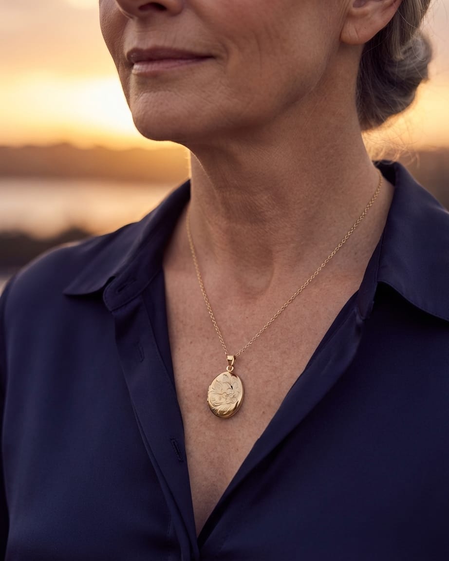 Loved Remembered 'Wildflower' Gold Locket Urn