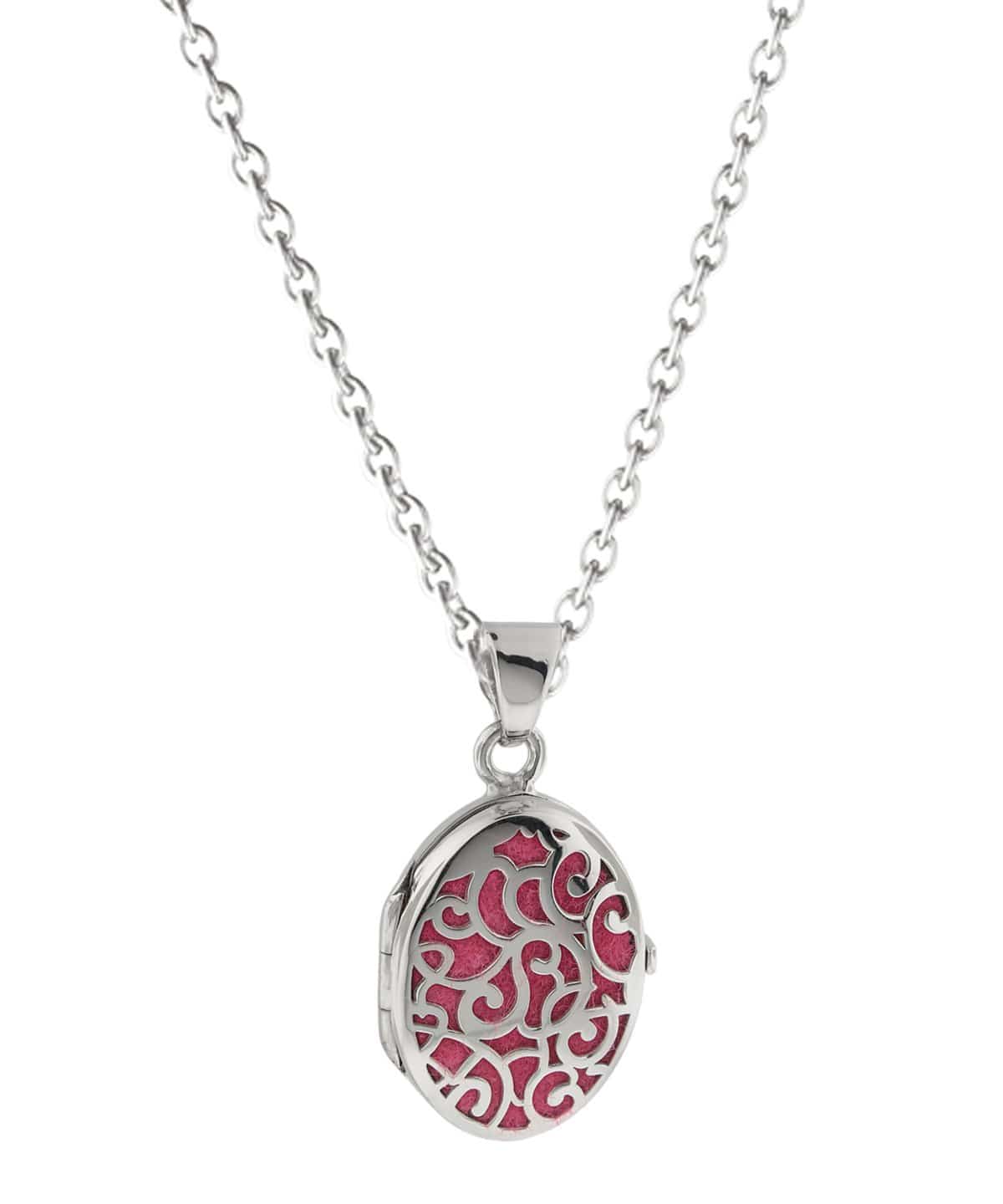 Loved Remembered Silver Filigree Oval Classic Locket