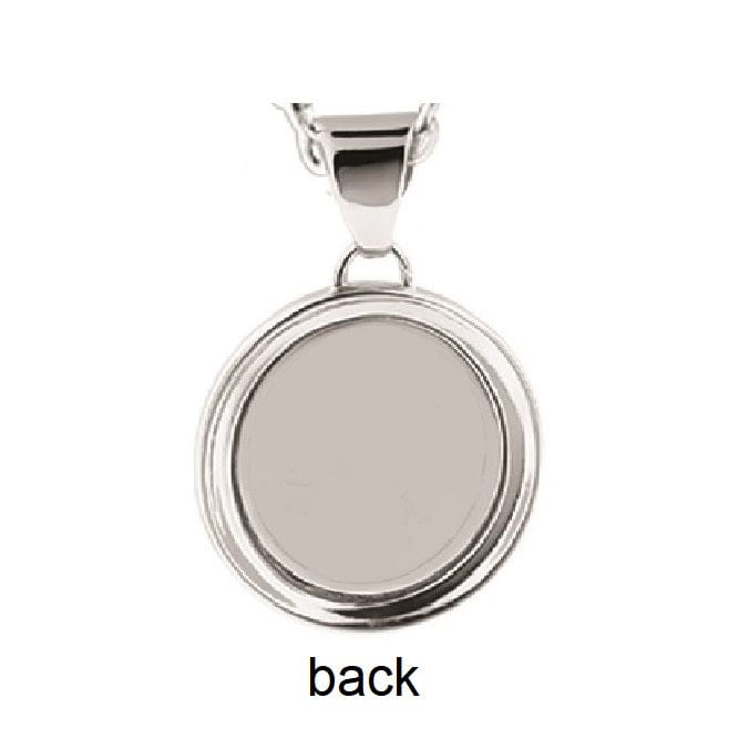 Loved Remembered Silver Oval Pendant - Fingerprint Engraving