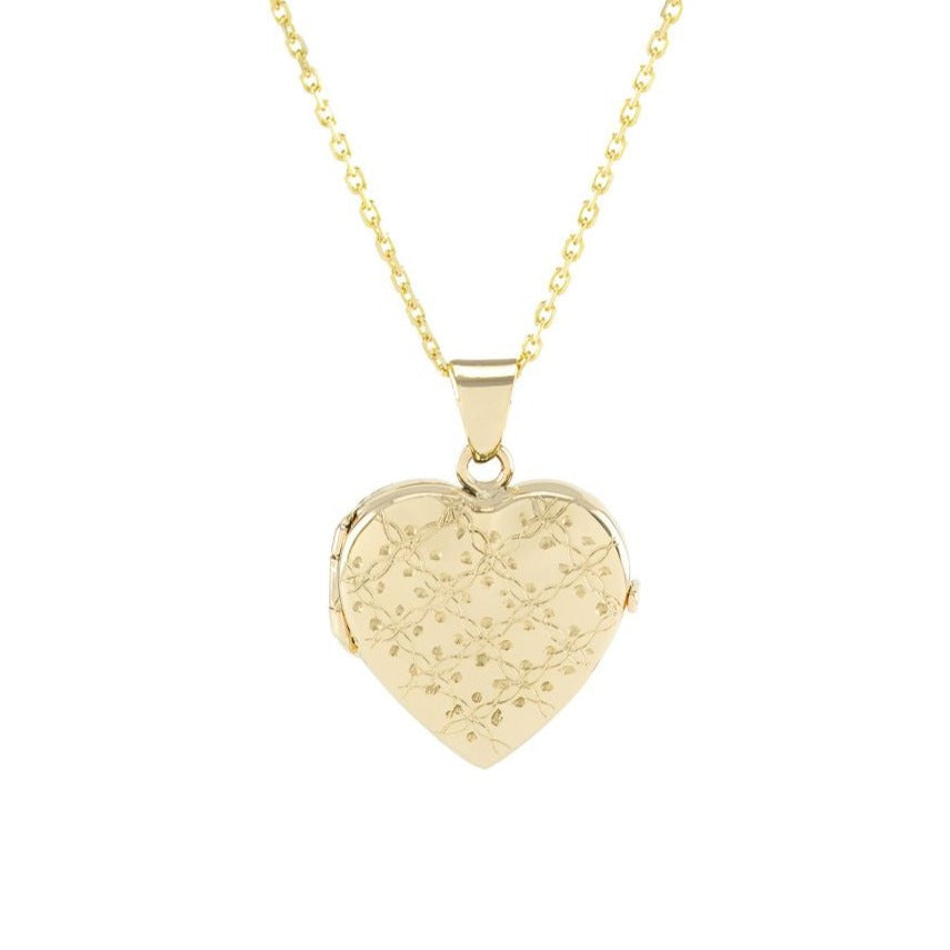 gold heart locket urn