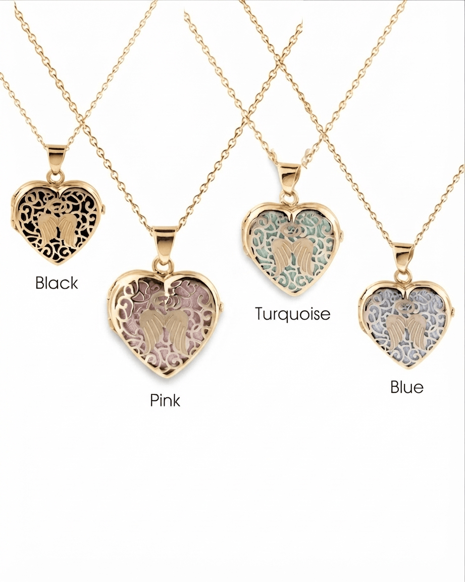 Loved Remembered 'Angel Heart' Gold Locket Urn