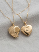 Loved Remembered 'Angel Wing' Gold Locket Urn