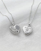 Loved Remembered Angel Wing Pendant Urn