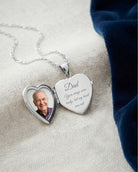 Loved Remembered Angel Wing Photo Print Locket