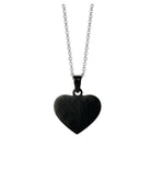 Loved Remembered Black Stainless Steel Heart Pendant