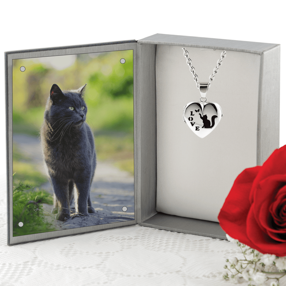 Loved Remembered Cat Locket Urn
