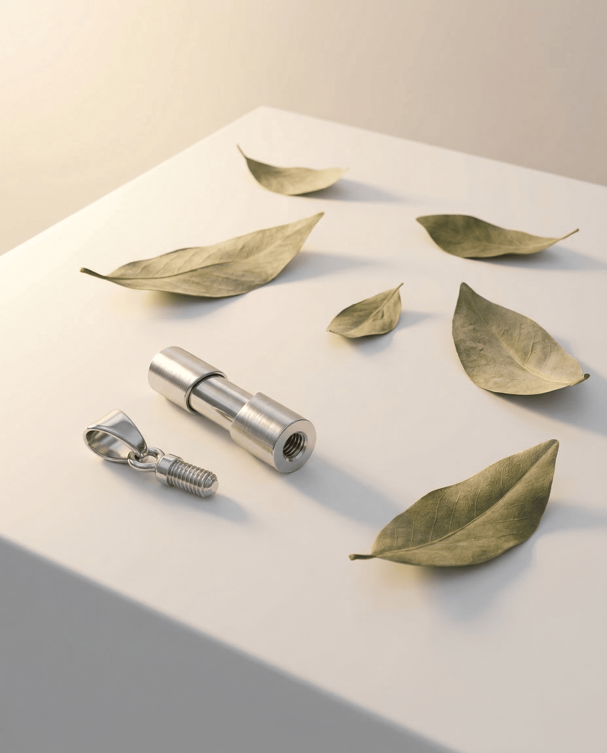 Loved Remembered Cylinder Pendant Urn