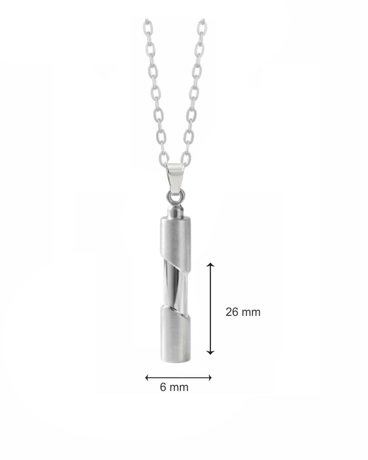 Loved Remembered Cylinder Pendant Urn