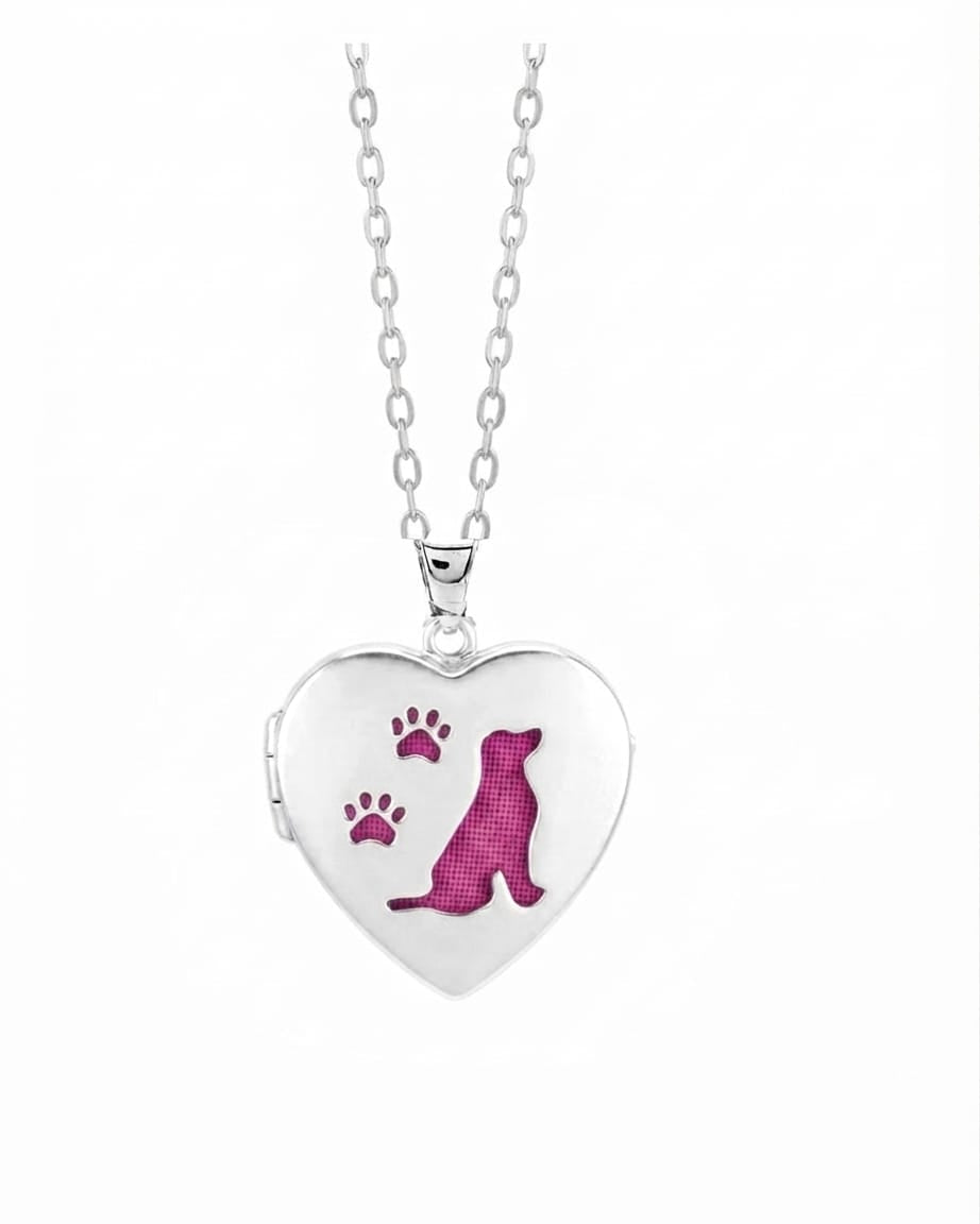 Loved Remembered Dog Paw Print Locket Urn