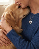 Loved Remembered Dog Paw Print Locket Urn