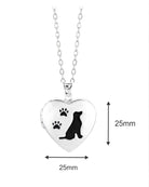 Loved Remembered Dog Paw Print Locket Urn