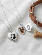 Loved Remembered Dog Paw Print Locket Urn