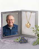 Loved Remembered 'Forget Me Not' Gold Classic Heart Locket
