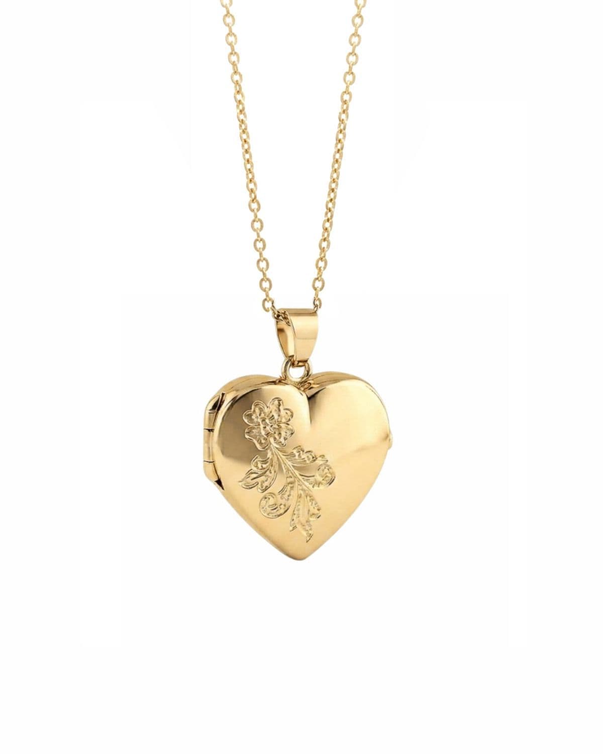 Loved Remembered 'Forget Me Not' Gold Classic Heart Locket