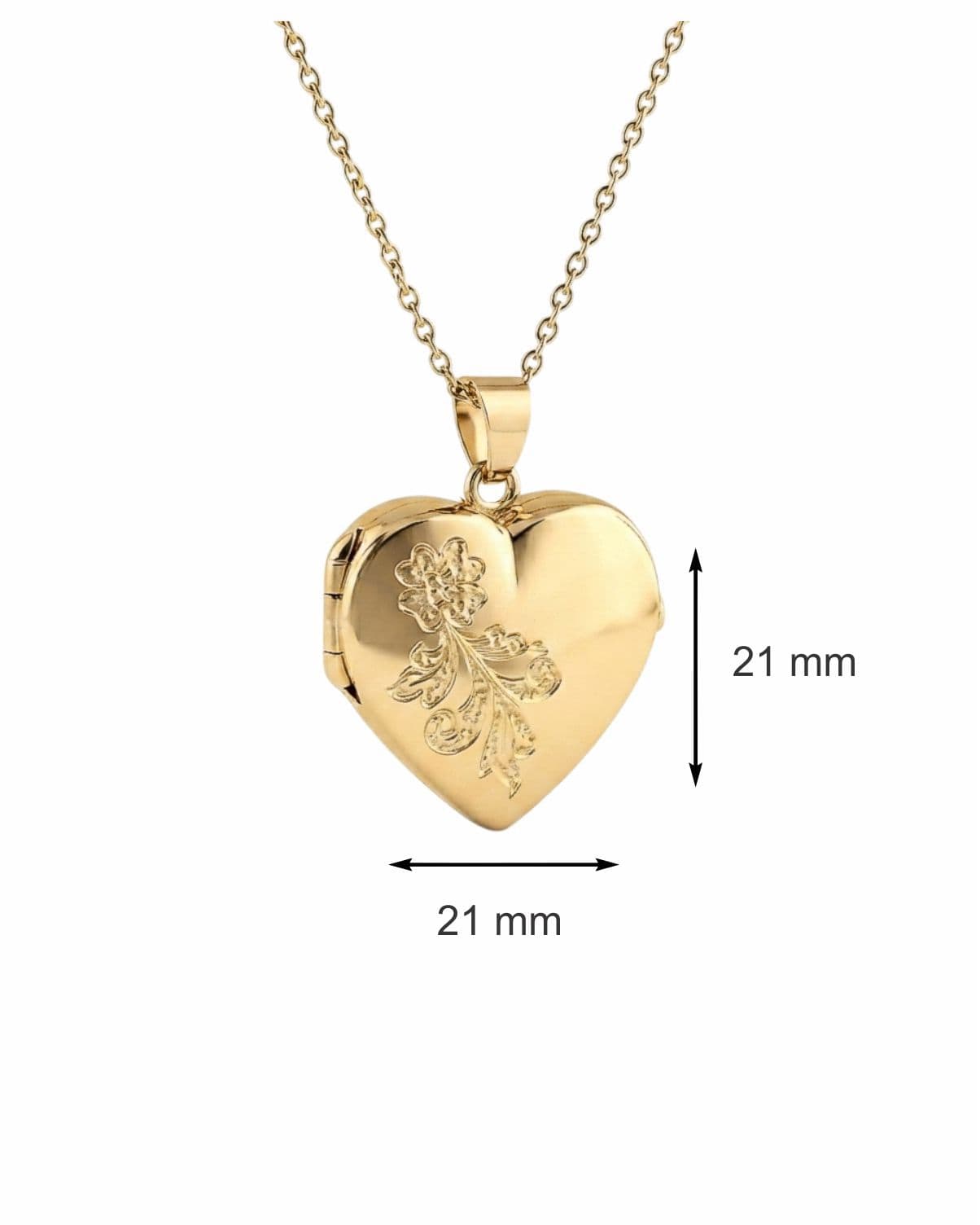 Loved Remembered 'Forget Me Not' Gold Locket Urn