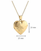 Loved Remembered 'Forget Me Not' Gold Locket Urn