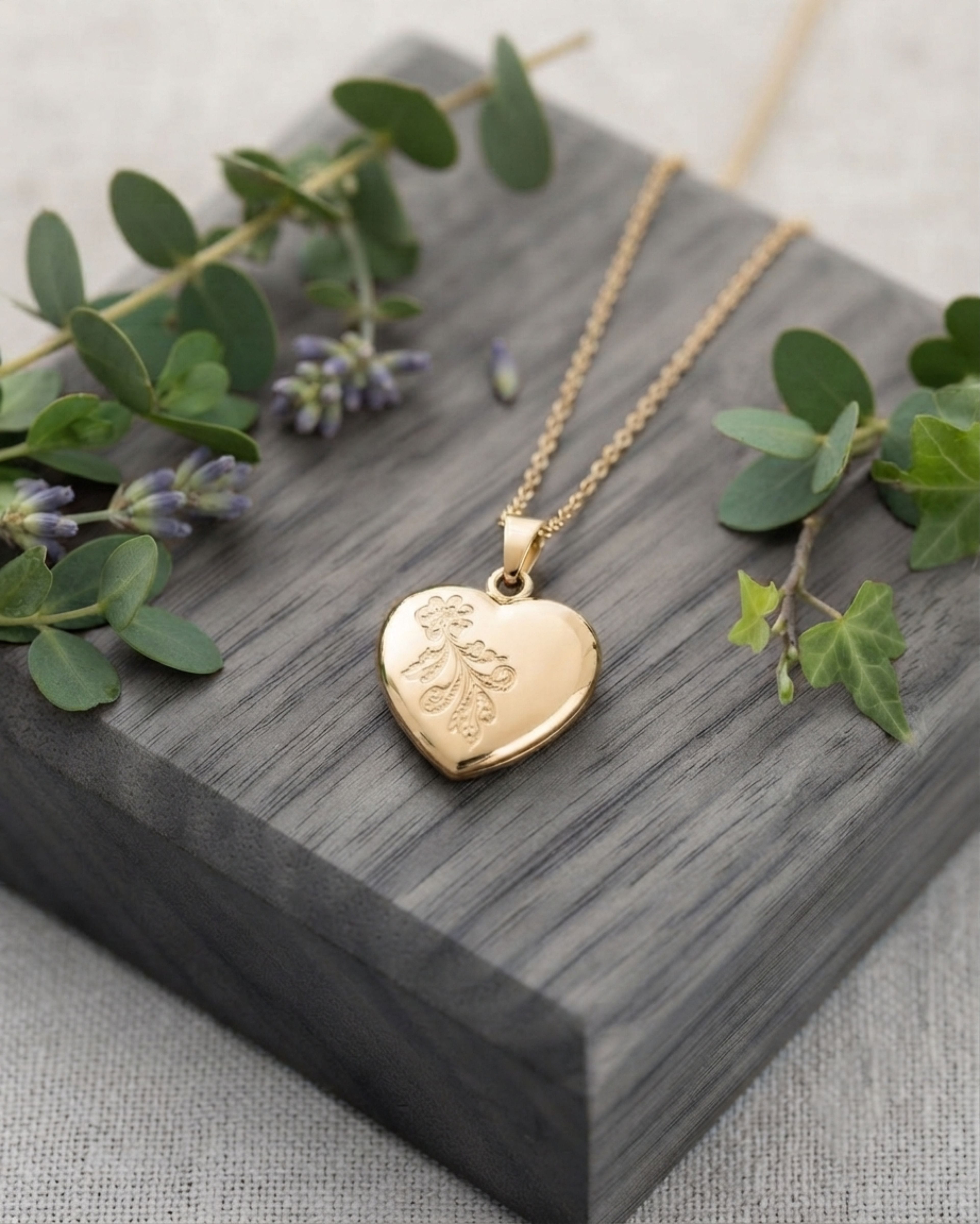 Loved Remembered 'Forget Me Not' Gold Pendant Urn