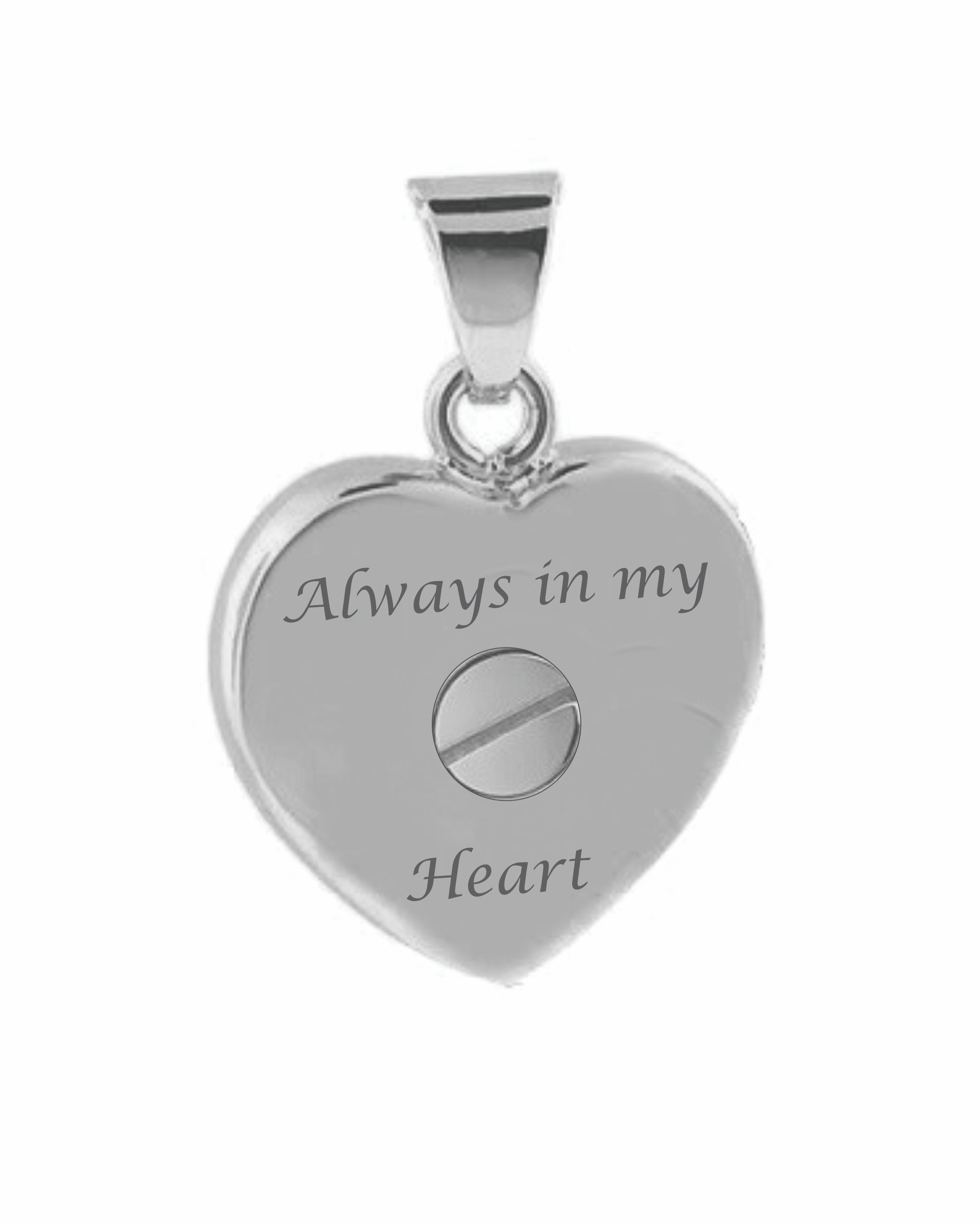Loved Remembered 'Forget Me Not' Heart Pendant Urn