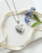 Loved Remembered 'Forget Me Not' Heart Pendant Urn