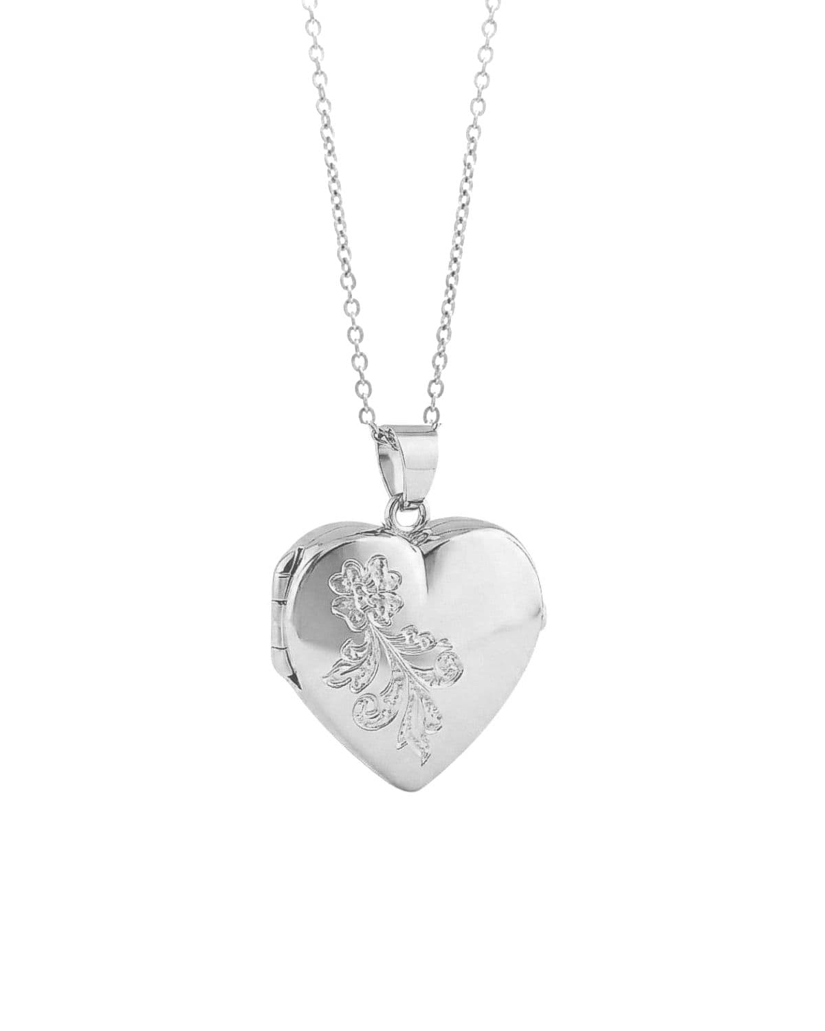 Loved Remembered 'Forget Me Not' White Gold Locket Urn