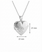 Loved Remembered 'Forget Me Not' White Gold Locket Urn