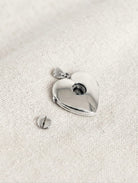 Loved Remembered 'Forget Me Not' White Gold Locket Urn