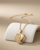 Loved Remembered Gold 'Angel Wing' Classic Locket