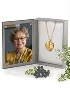 Loved Remembered Gold 'Angel Wing' Photo Print Locket