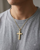 Loved Remembered Gold Cross Pendant Urn (10K)
