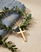 Loved Remembered Gold Cross Pendant Urn (10K)
