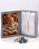 Loved Remembered Gold Cross Pendant Urn (10K)