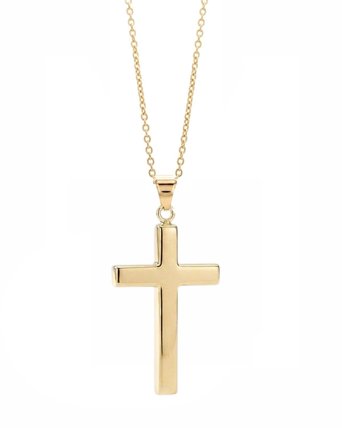 Loved Remembered Gold Cross Pendant Urn (10K)
