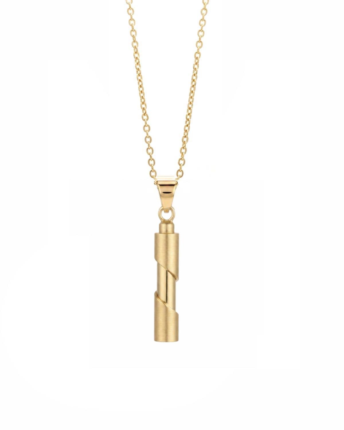 Loved Remembered Gold Cylinder Urn