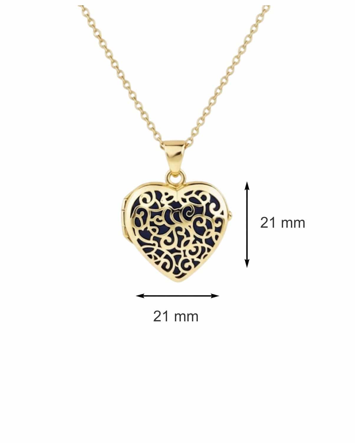 Loved Remembered Gold Filigree Heart Classic Locket