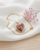 Loved Remembered Gold Filigree Heart Locket Urn