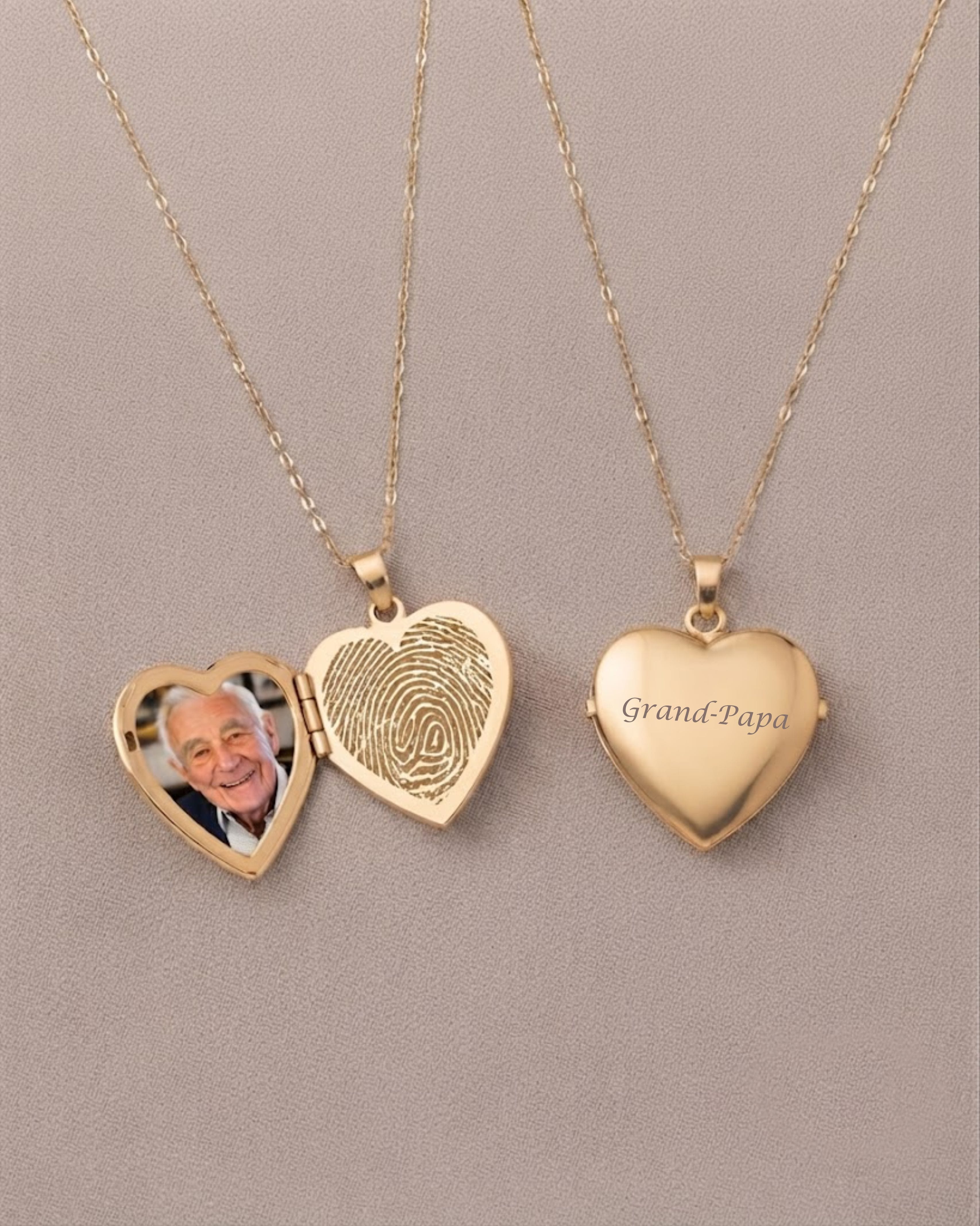 Loved Remembered Gold Filigree Photo Print Locket