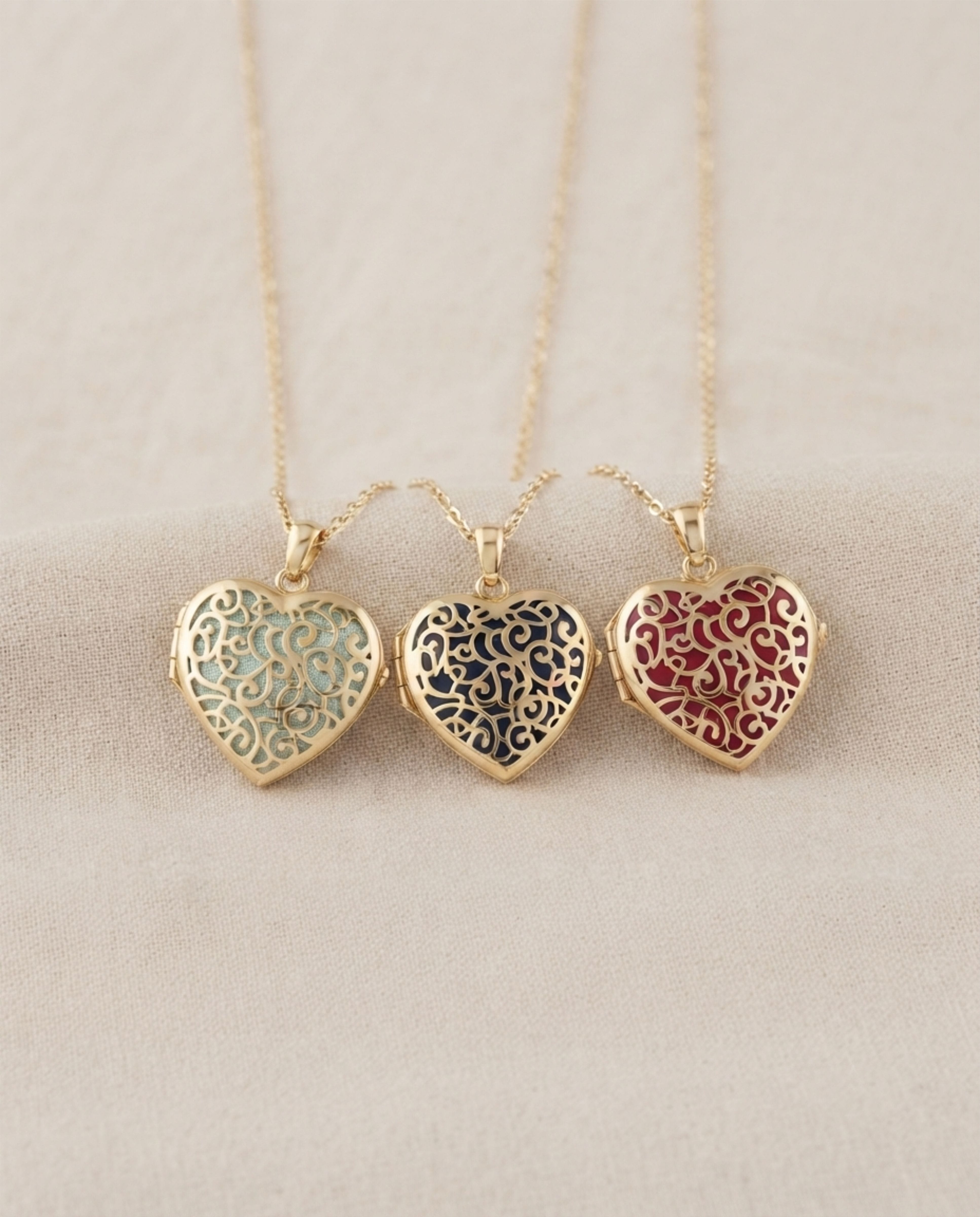 Loved Remembered Gold Filigree Photo Print Locket