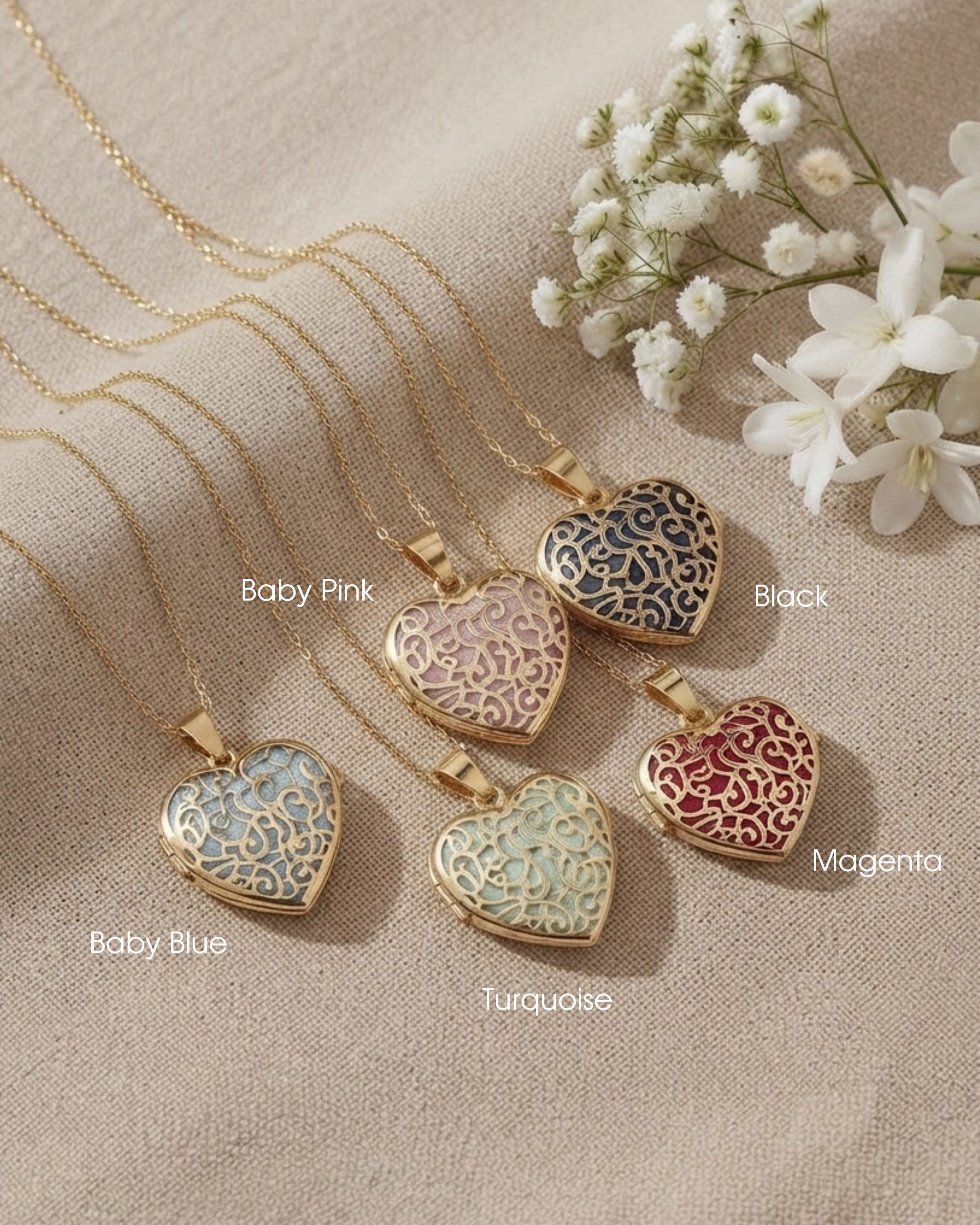 Loved Remembered Gold Filigree Photo Print Locket