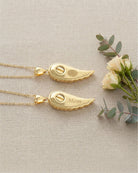 Loved Remembered Gold Guardian Angel Pendant Urn
