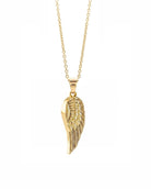 Loved Remembered Gold Guardian Angel Pendant Urn