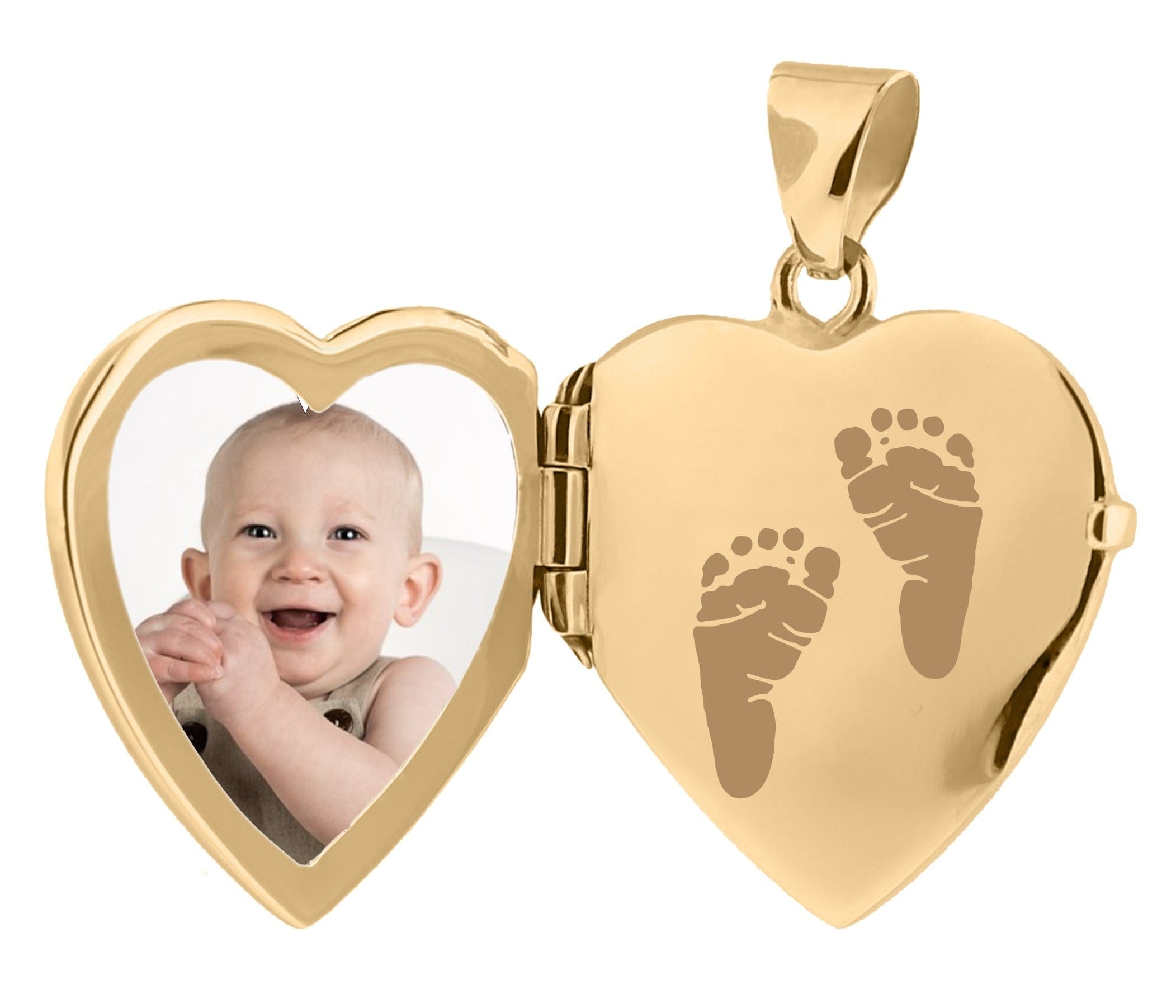 Loved Remembered Gold Heart Locket Urn - Diamond Cut