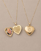 Loved Remembered Gold Heart Locket Urn - Diamond Cut
