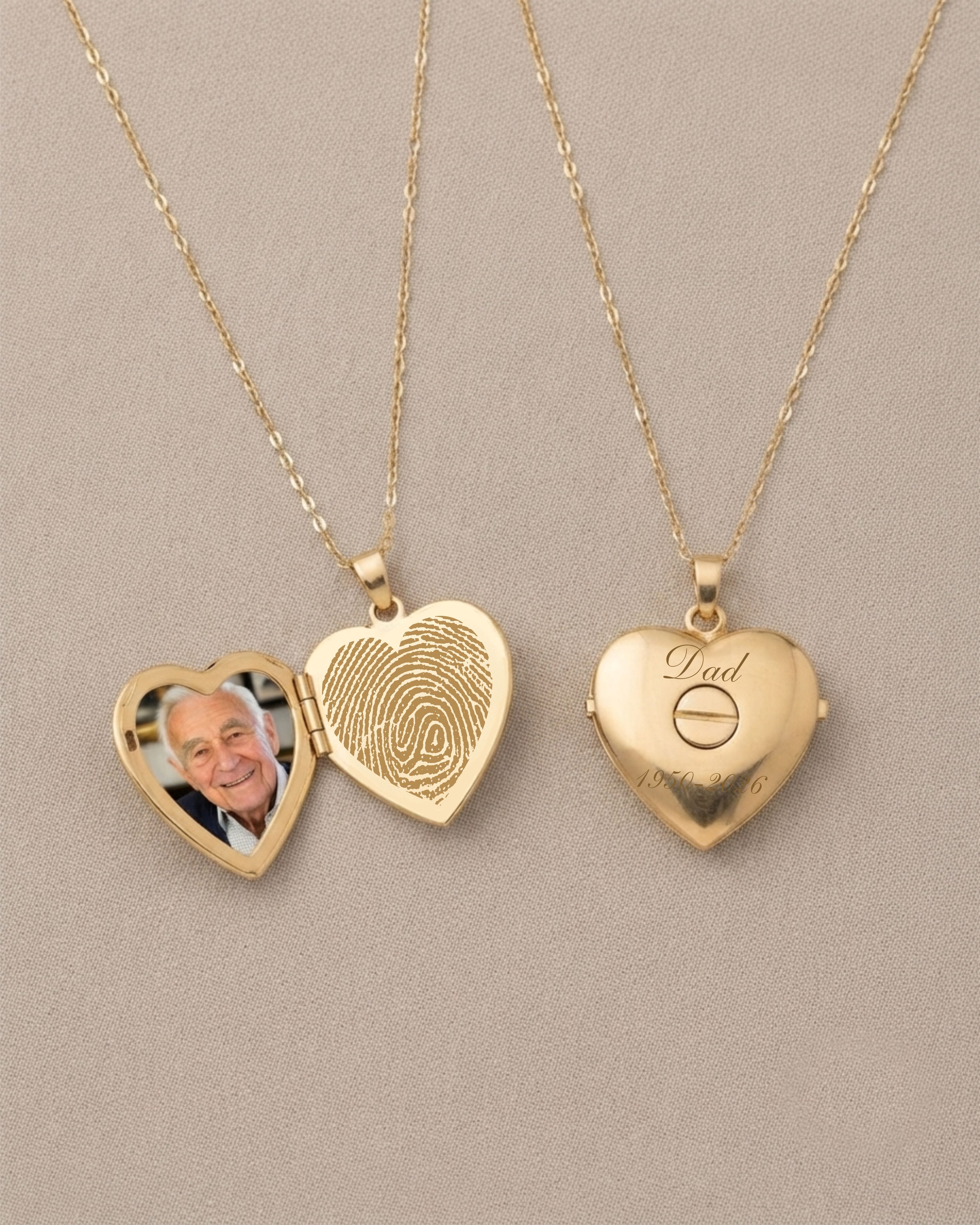 Loved Remembered Gold Heart Locket Urn - Diamond Cut